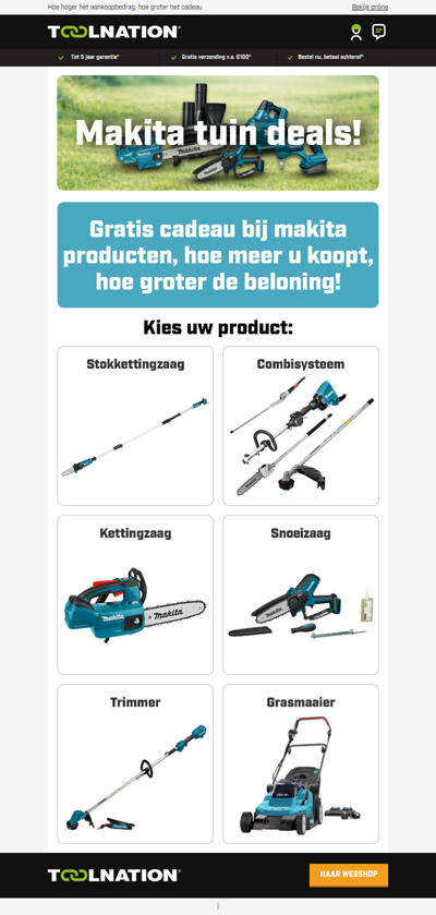🌿 Start het tuinseizoen met Makita + GRATIS cadeau!*