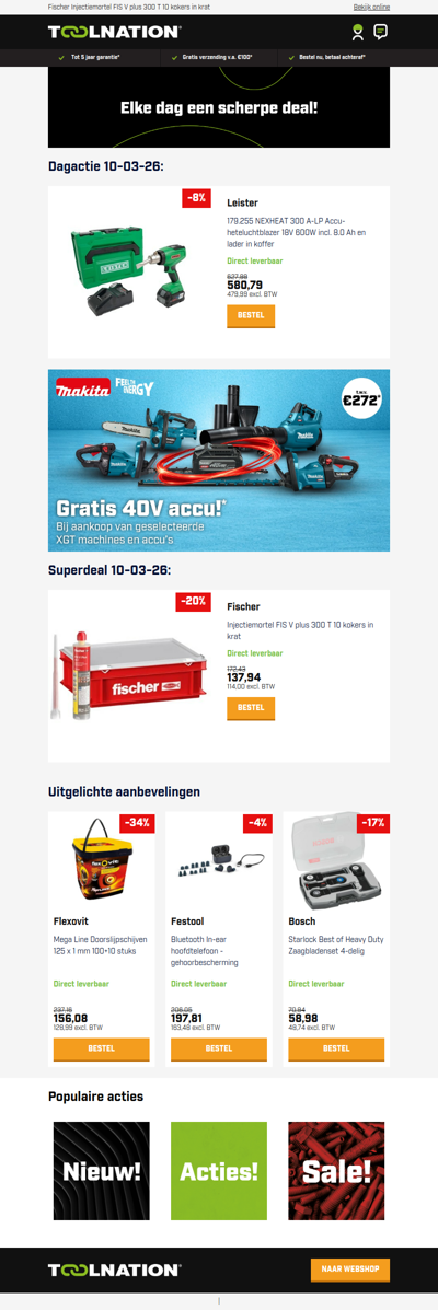 🔥 Werk overal met hittepower: Leister 18V heteluchtblazer