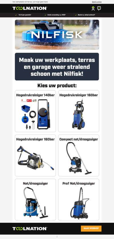 ✨ Krachtig schoonmaken begint met Nilfisk!