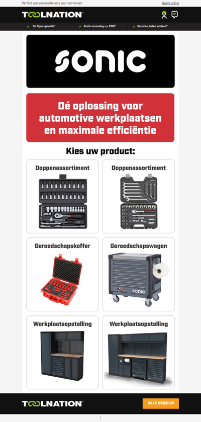 🧰 Breng structuur in uw gereedschapscollectie met Sonic
