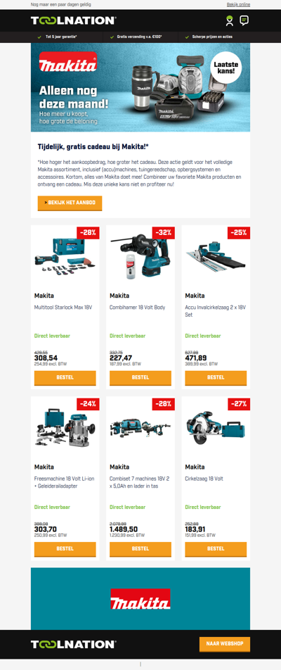 ⏳ Laatste kans op Makita voordeel!
