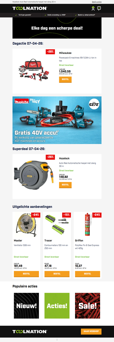 🔴 Milwaukee M18 FUEL: 6 machines powerpack!