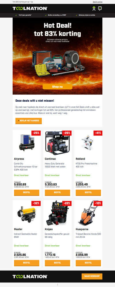 ⚡ Hot Deals: direct uit voorraad leverbaar!