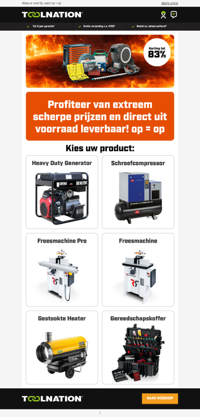 🔥Tot 83% korting op onze Hot Deals!