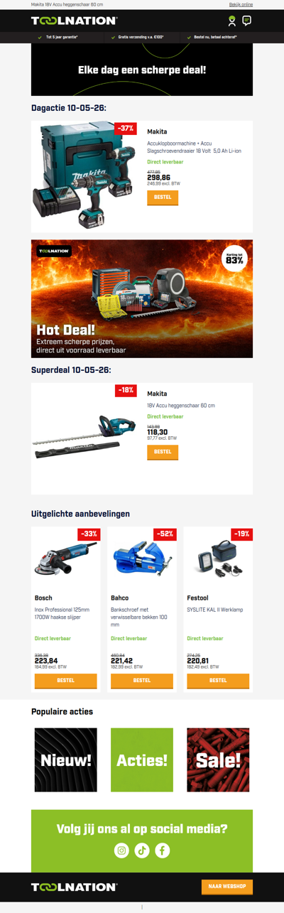 De complete Makita 18V set voor iedere vakman