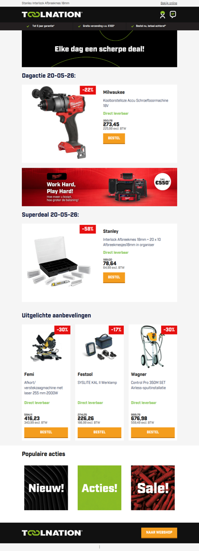 🔴 Milwaukee 18V schroefboormachine met 22% korting!