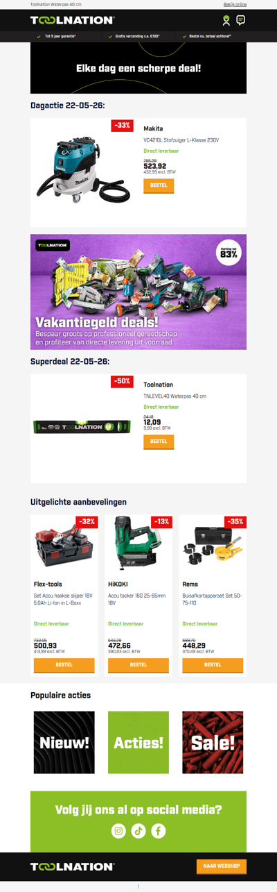 Krachtig stofzuigen? Kies voor Makita L-Klasse 230V!