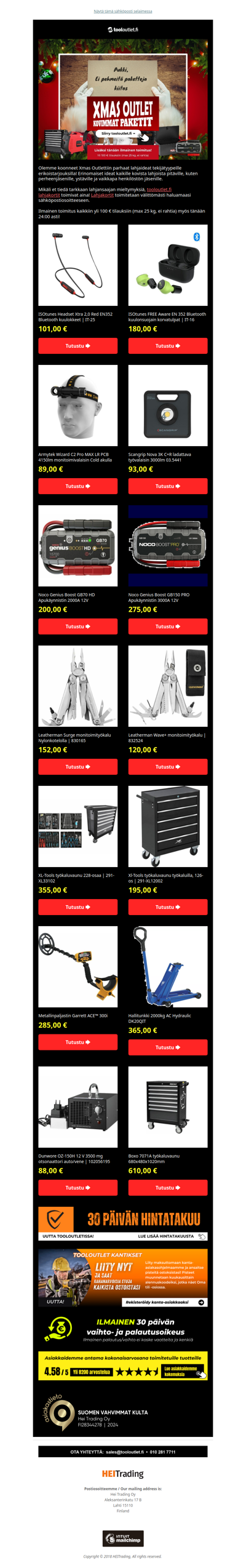 Joulun kovimmat paketit ja ilmaiset toimitukset! 🔨🎅