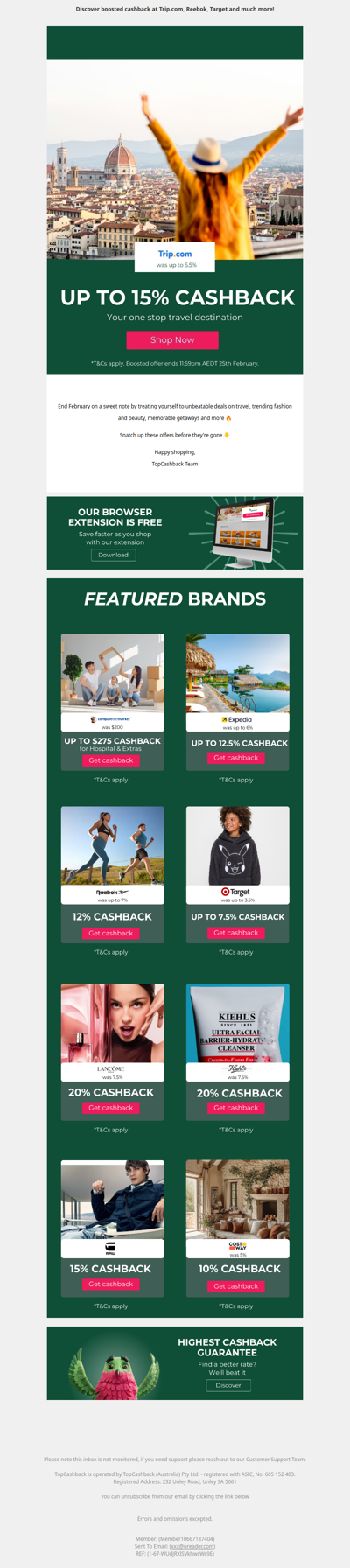 Up to 15% cashback at Trip.com ✈️🗺️