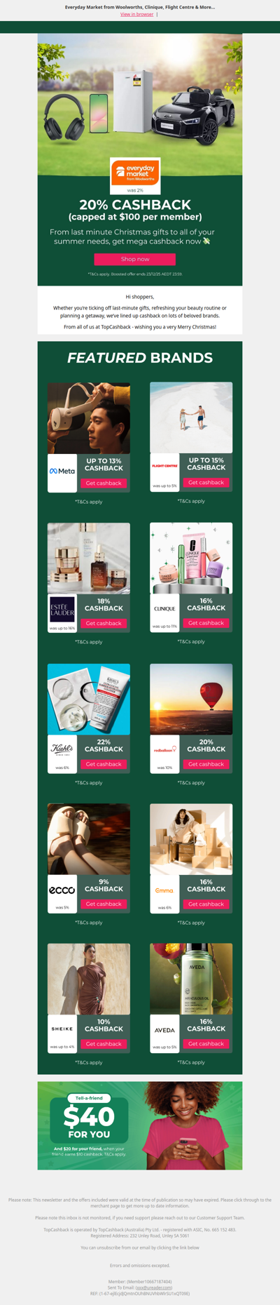 20% Cashback at Everyday Market & More...