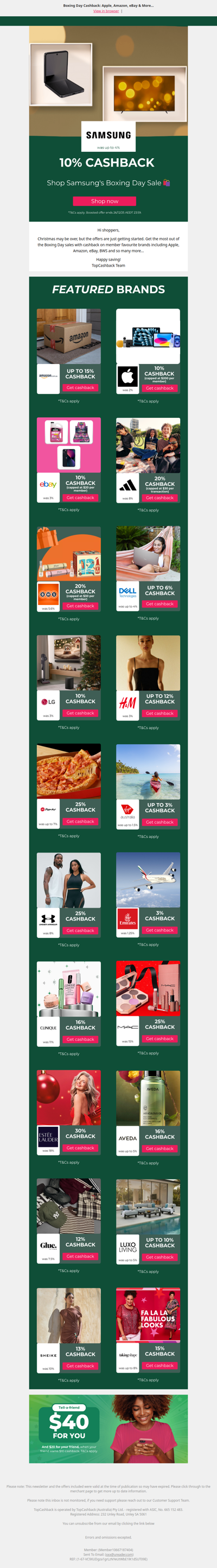 Boxing Day Cashback: Apple, Amazon, eBay & More...