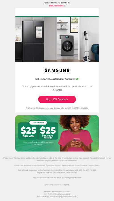 Upsized Samsung Cashback 💸