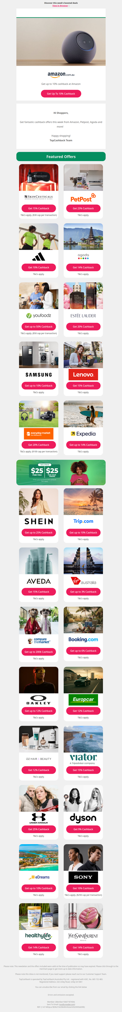 Up to 10% off Amazon & More