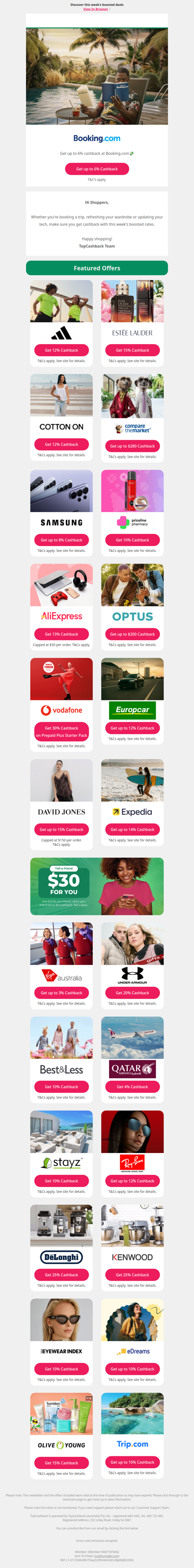 Cashback at Booking.com & More 💸