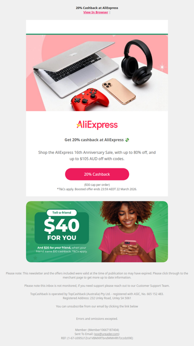 20% Cashback at AliExpress 💸