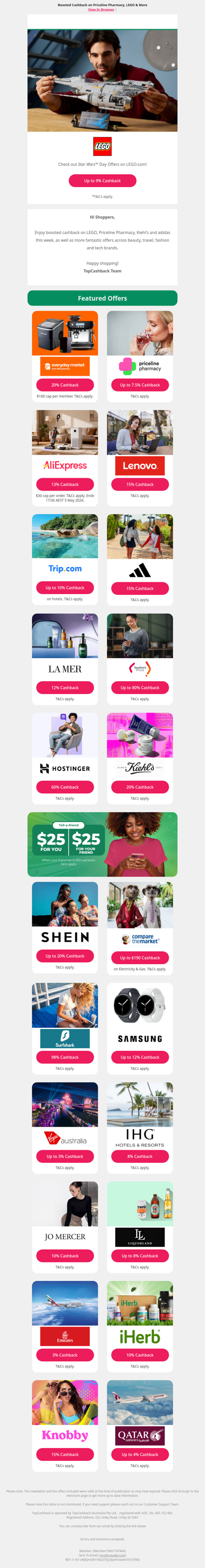 LEGO, adidas, Priceline… all boosted 💸