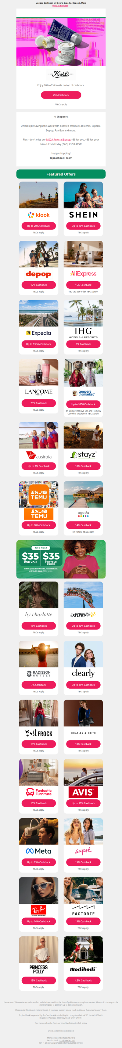 Depop, Expedia, Kiehl's & More Boosted Cashback 👀