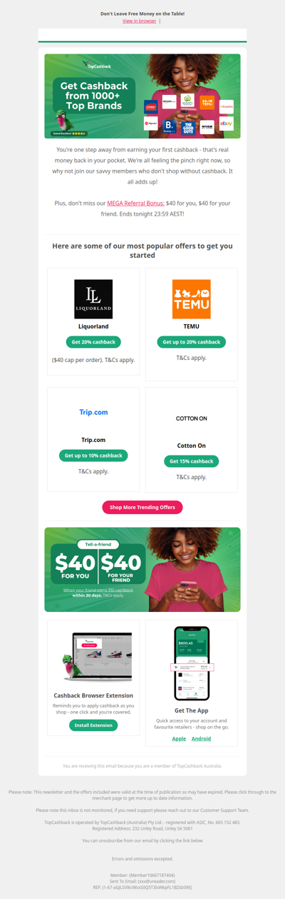 Don't Shop Without Cashback