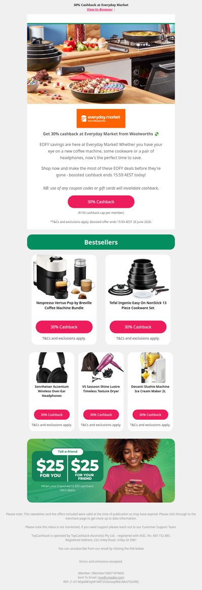 30% Cashback at Everyday Market