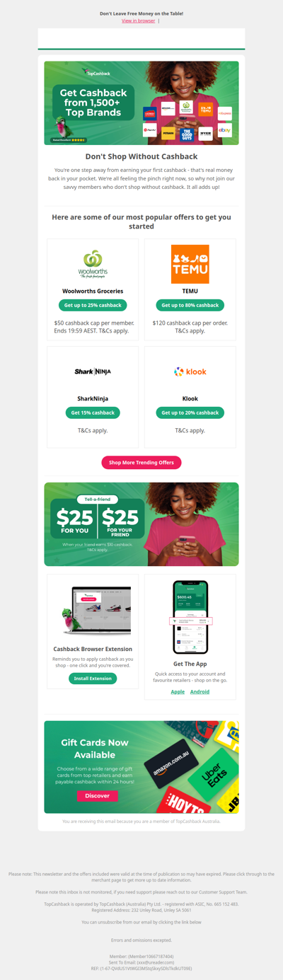 Don't Shop Without Cashback...