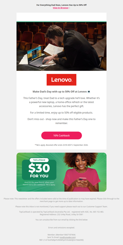 For Everything Dad Does, Lenovo Has Up to 50% Off