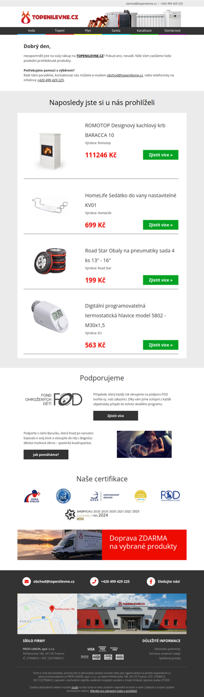 Stále přemýšlíte o zboží na TOPENILEVNE.CZ?