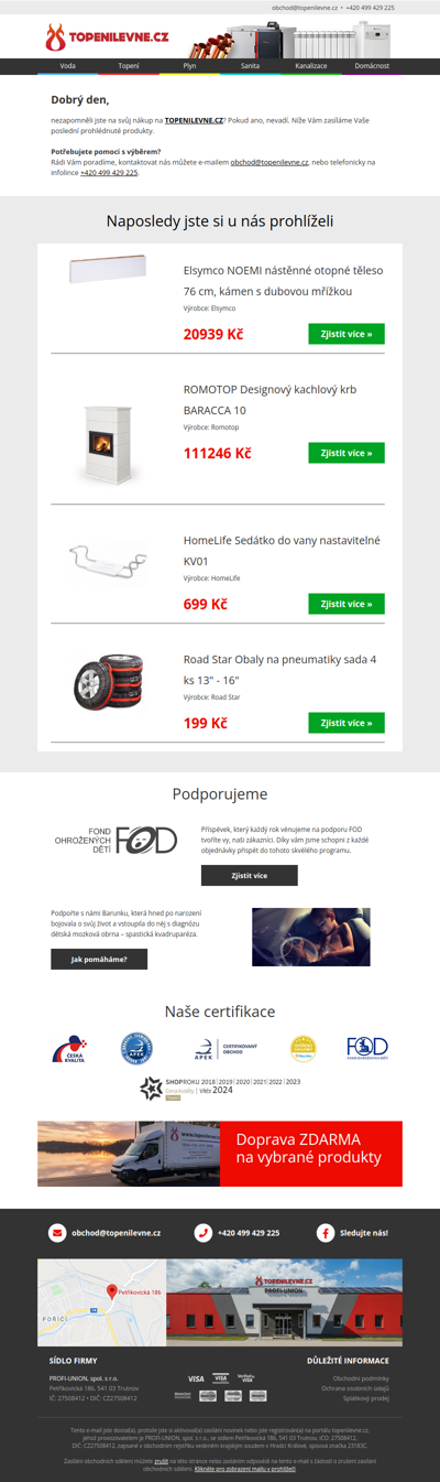 Stále přemýšlíte o zboží na TOPENILEVNE.CZ?