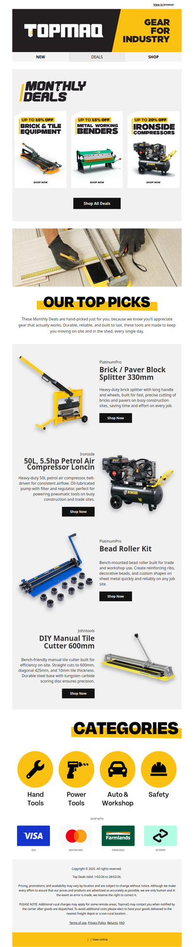 Grab Our Tradie Top Picks Now