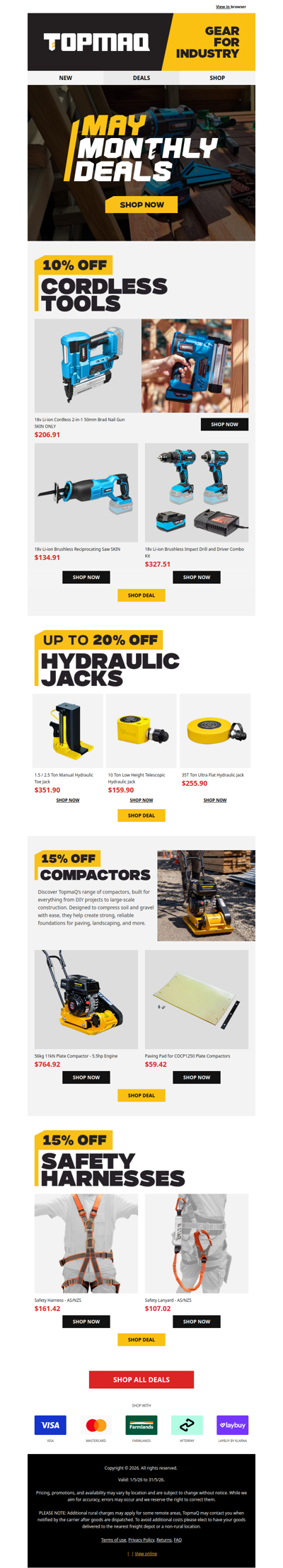 Save up to 20% off in May's Monthly Deals