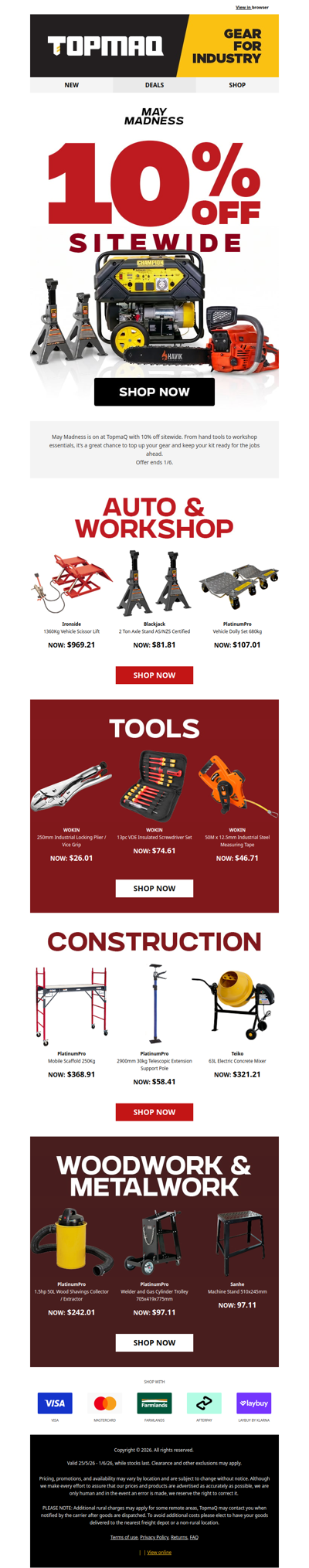 10% Off Every Tool You Need 🔧