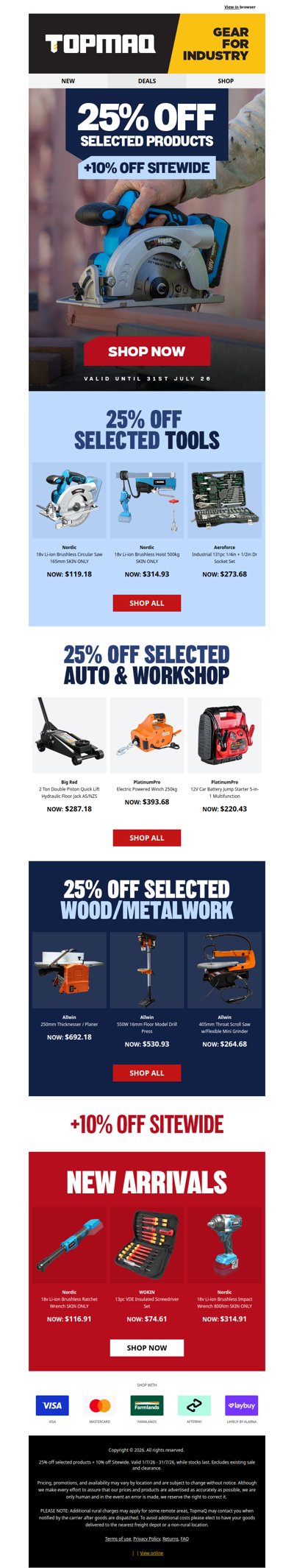 🚨Save 25% Off Selected Products Across the Range!