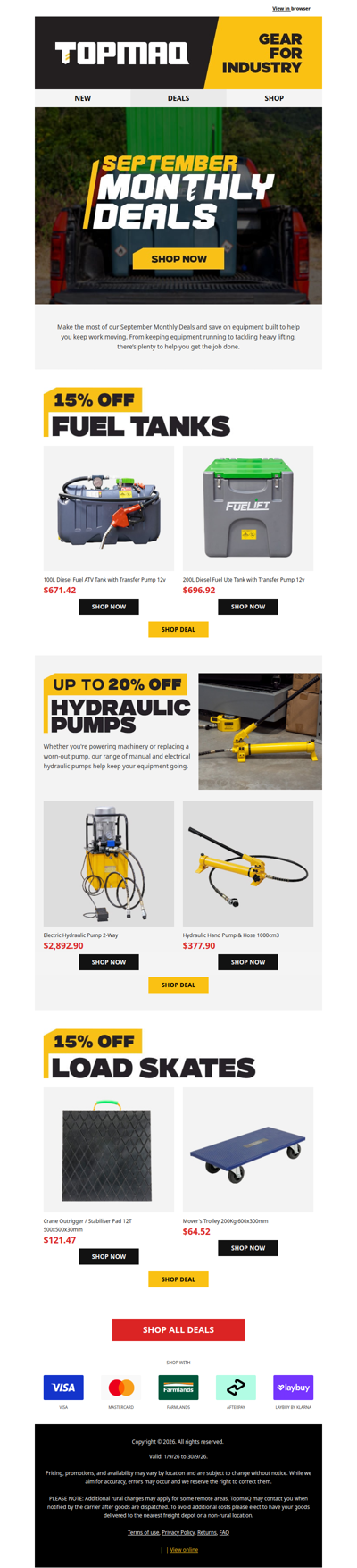 September Deals Built for the Job