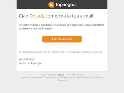 Verifica indirizzo email