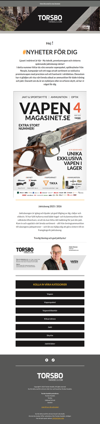 #NYHET. VapenMagasinet nr 4 från Torsbo