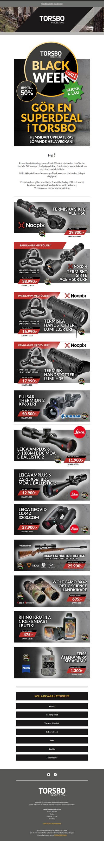 Black Week på Torsbo Handels! Först till kvarn
