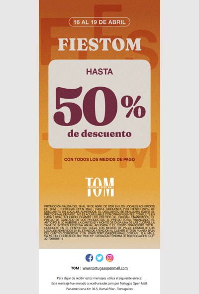 ¡FIESTOM del 16 al 19 de abril!