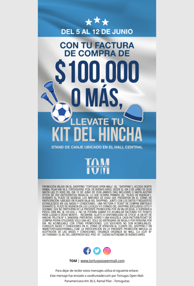 Comprá en TOM y llevate tu Kit del Hincha ⚽