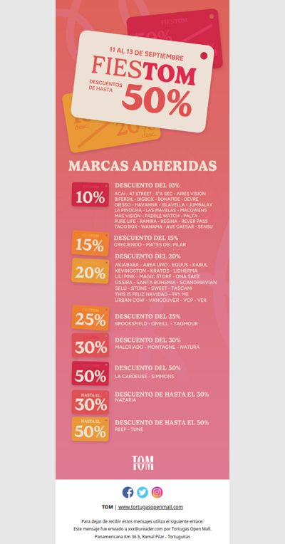 Llega FIESTOM con hasta 50% off en tus marcas favoritas 🏷️