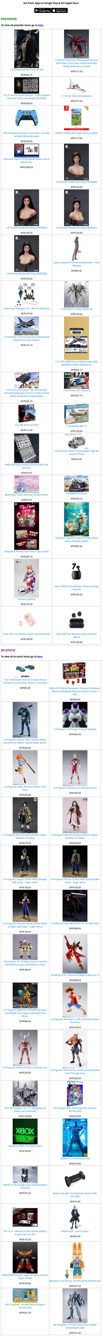 ToyPanic Preorder & In-Stock - 18/10/2024