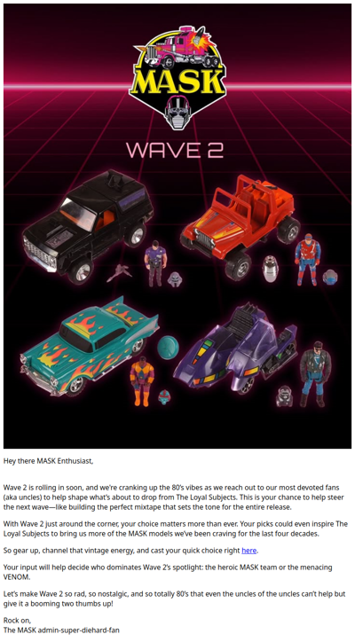 MASK Wave 2 is on the horizon — Your voice fuels the next release!