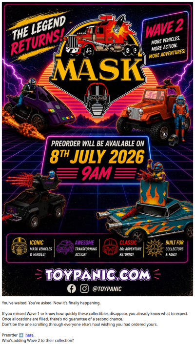 M.A.S.K. FANS... THIS IS YOUR MOMENT!