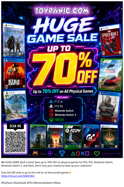 🎮 HUGE GAME SALE