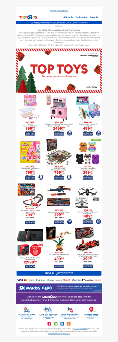Top Toys For Christmas At Toys R Us