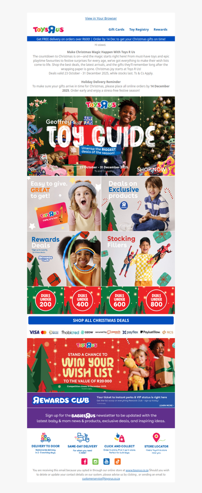 Christmas Spoils At Toys R Us