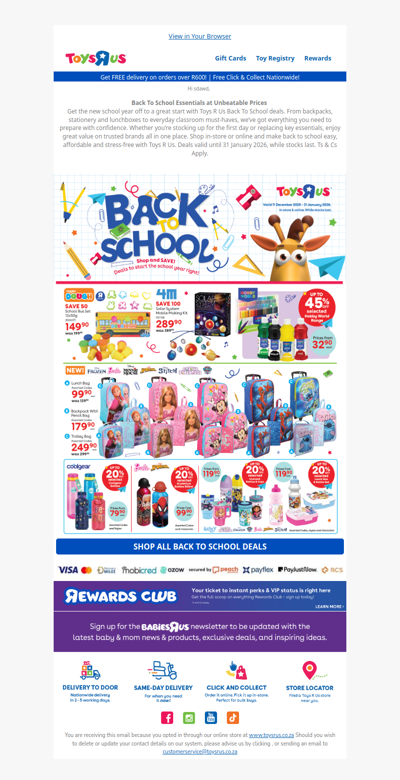 Back To School Essentials At Toys R Us