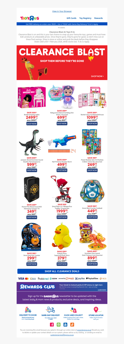 Clearance Blast At Toys R Us