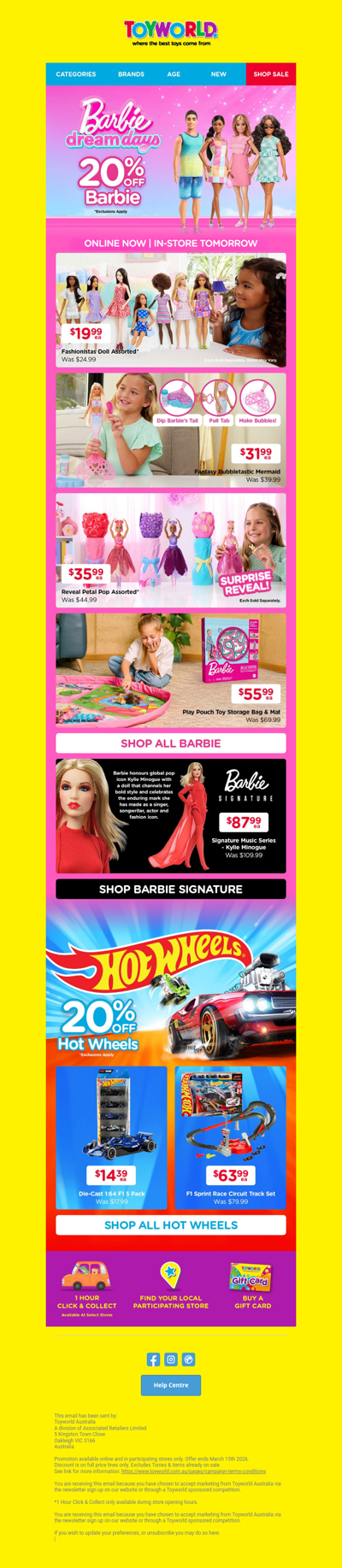 💥💖 20% Off Barbie & Hot Wheels | EARLY ACCESS 💖💥