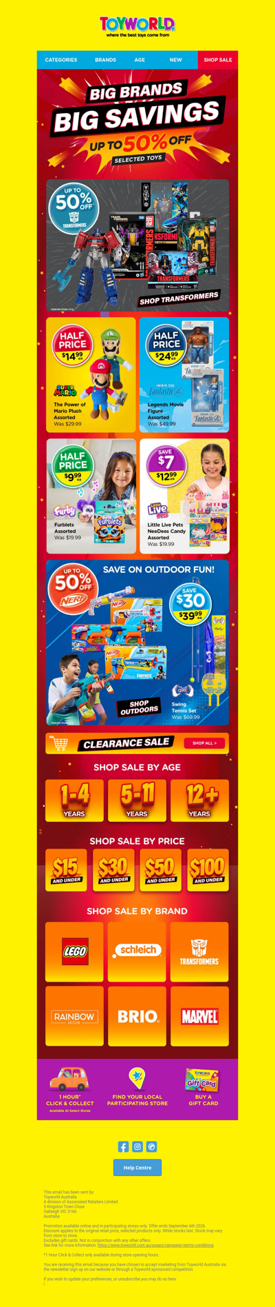SAVE 50% on Transformers, Furby & MORE 🎉