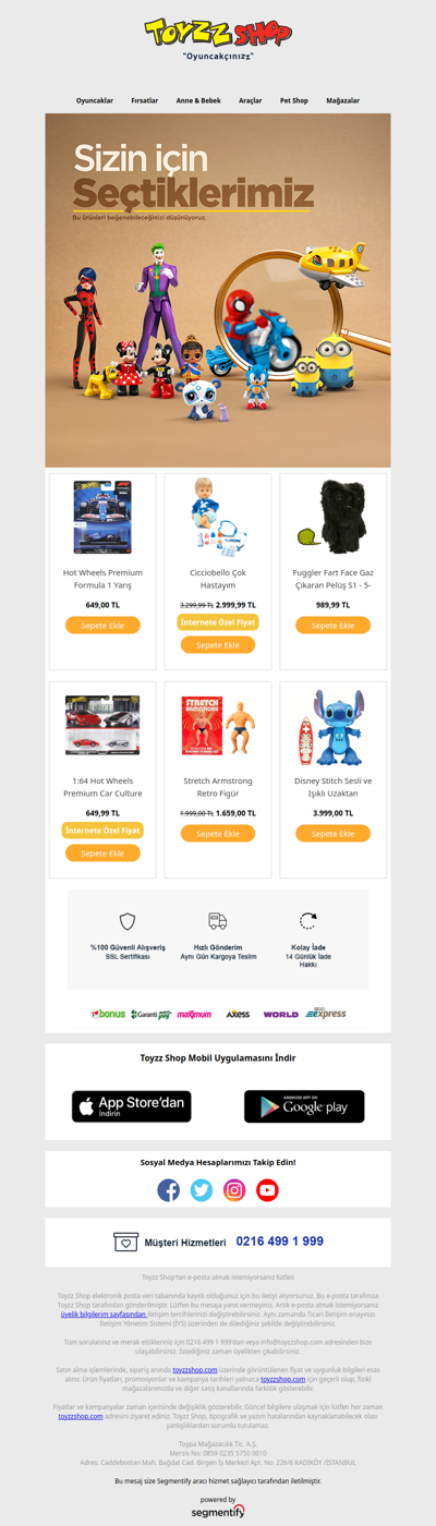 Bu ürünleri beğenebileceğinizi düşünüyoruz!