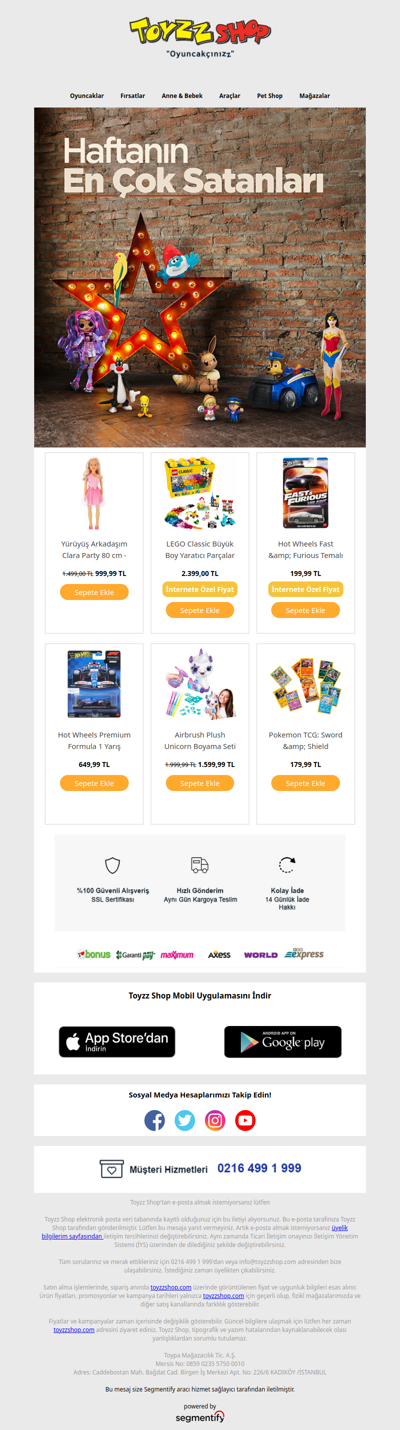 Haftanın En Çok Satanları!